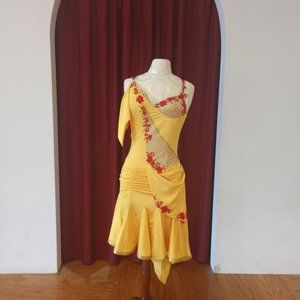 Yellow Latin and Rhythm Dress